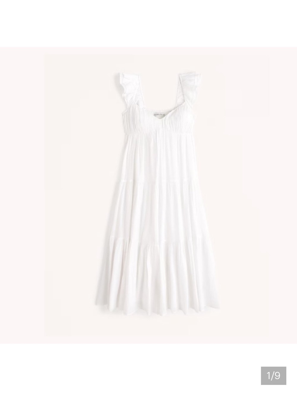 Abercrombie & Fitch Ruffle Flutter Sleeve Midi Dress